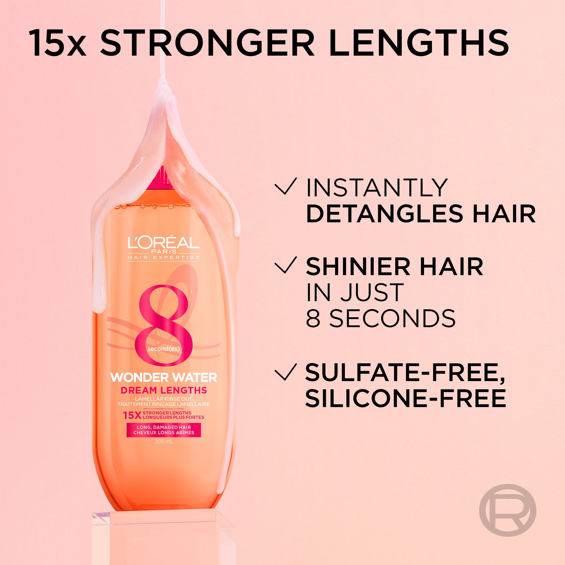 L'Oréal Paris wonder water for detangling, shinier hair